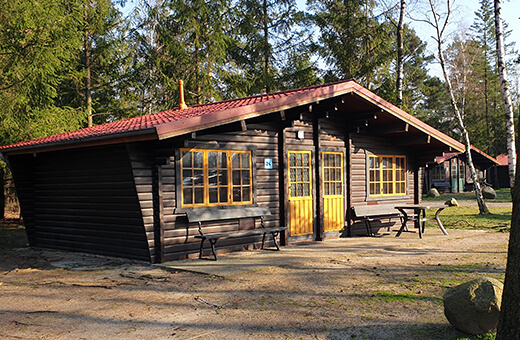 Blockhaus im Wald