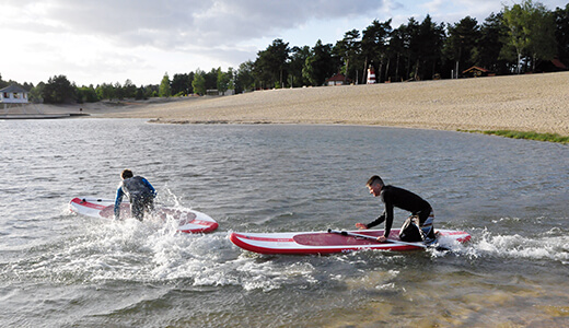 Standup Paddling auf dem Bernsteinsee
